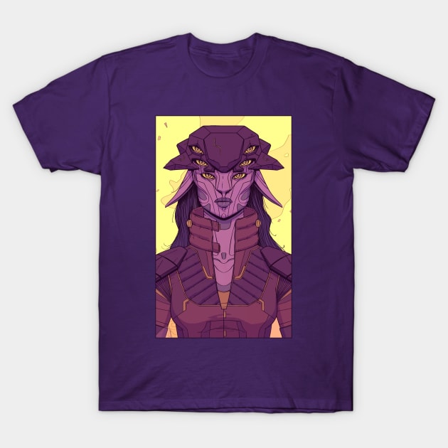 Purple lady T-Shirt by Arkel88